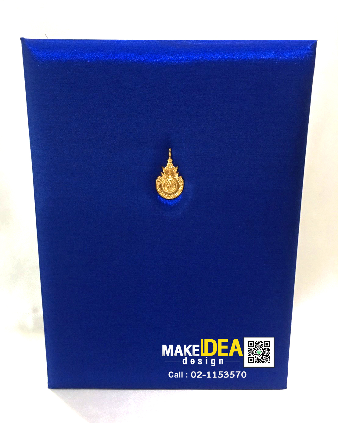 ปกผ้าไหมใส่เใบประกาศ ขนาด A4 แนวตั้ง พร้อมเข็ม