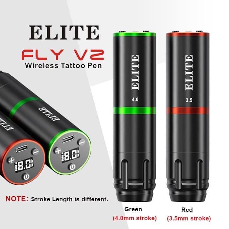 เครื่องสักไร้สาย ELITE FLY-V2 Wireless เครื่องสักไร้สาย ELITE FLY-V2 Wireless Tattoo Pen Machine