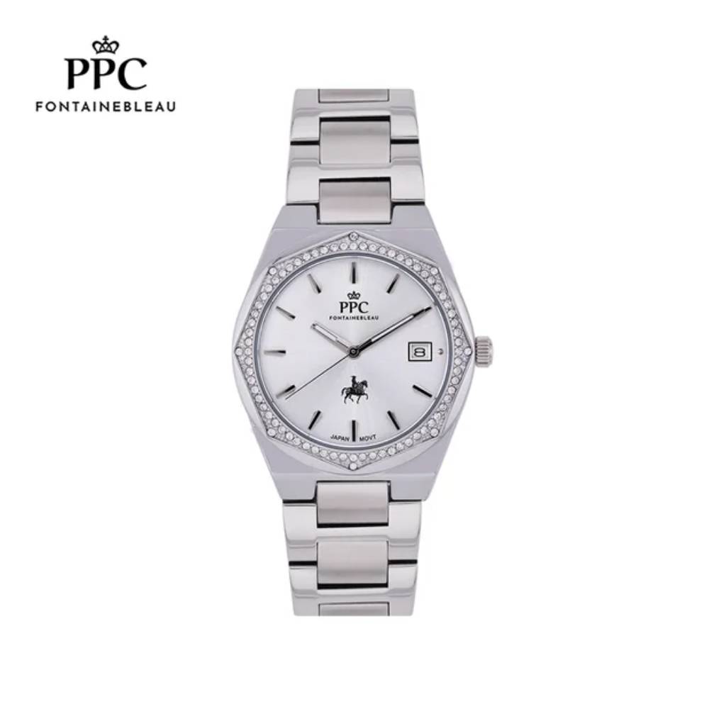 นาฬิกา PPC FONTAINEBLEAUPHILIP LUX DIAMOND DATE WHITE PPC-DI03