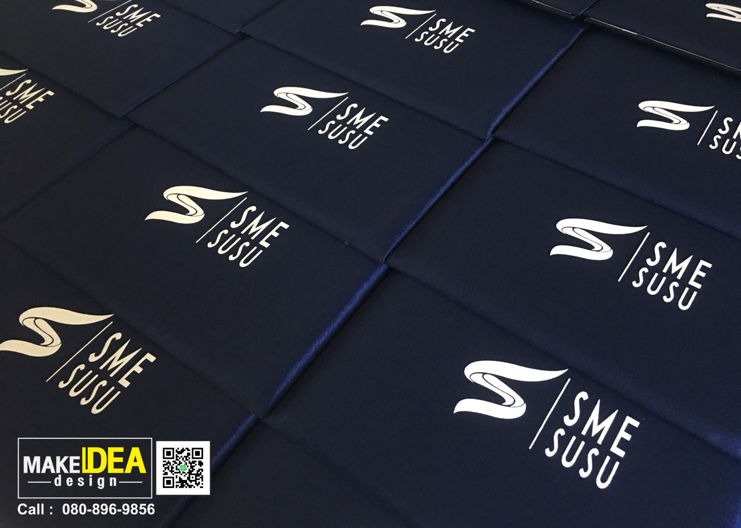 ปกประกาศนียบัตรงานสกรีนโลโก้สีขาว