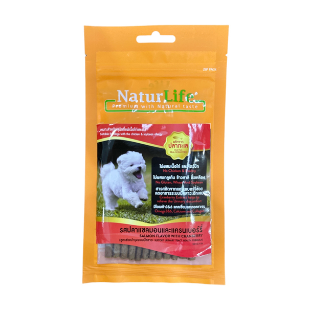MC D010 Nature Life Dog รสปลาแซลมอนและแครนเบอร์รี่ 55 g ***เหมาะสำหรับสุนัขที่แพ้ไก่และถั่ว***