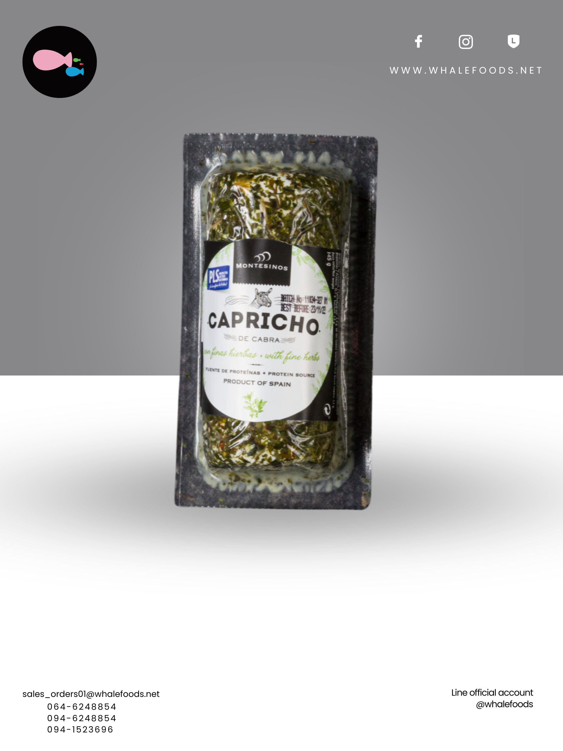 GOAT CHEESE ROLL WITH FINE HERBSE SIZE : 145 G.