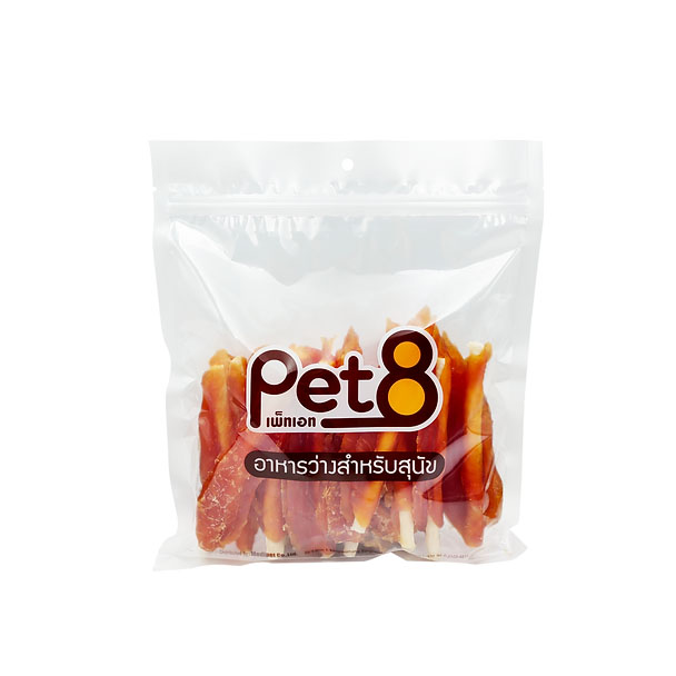Pet8 JJA44 สันในไก่ห่อครันชี่5 450 g.