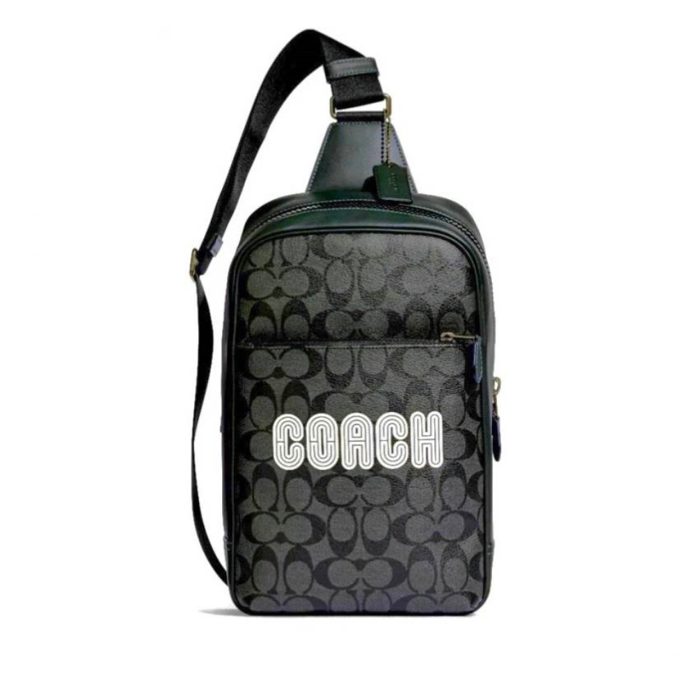 กระเป๋าคาดอก COACH CE522 WESTWAY PACK IN COLORBLOCK SIGNATURE CANVAS WITH COACH PATCH (QBV1A) [CE522QBV1A-MB]