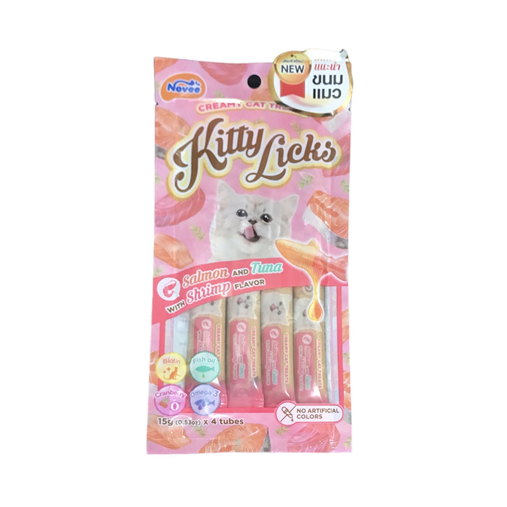 CK Novee Kitty Lick 9260 แซลมอนกับทูน่าและกุ้ง 4 Pcs.