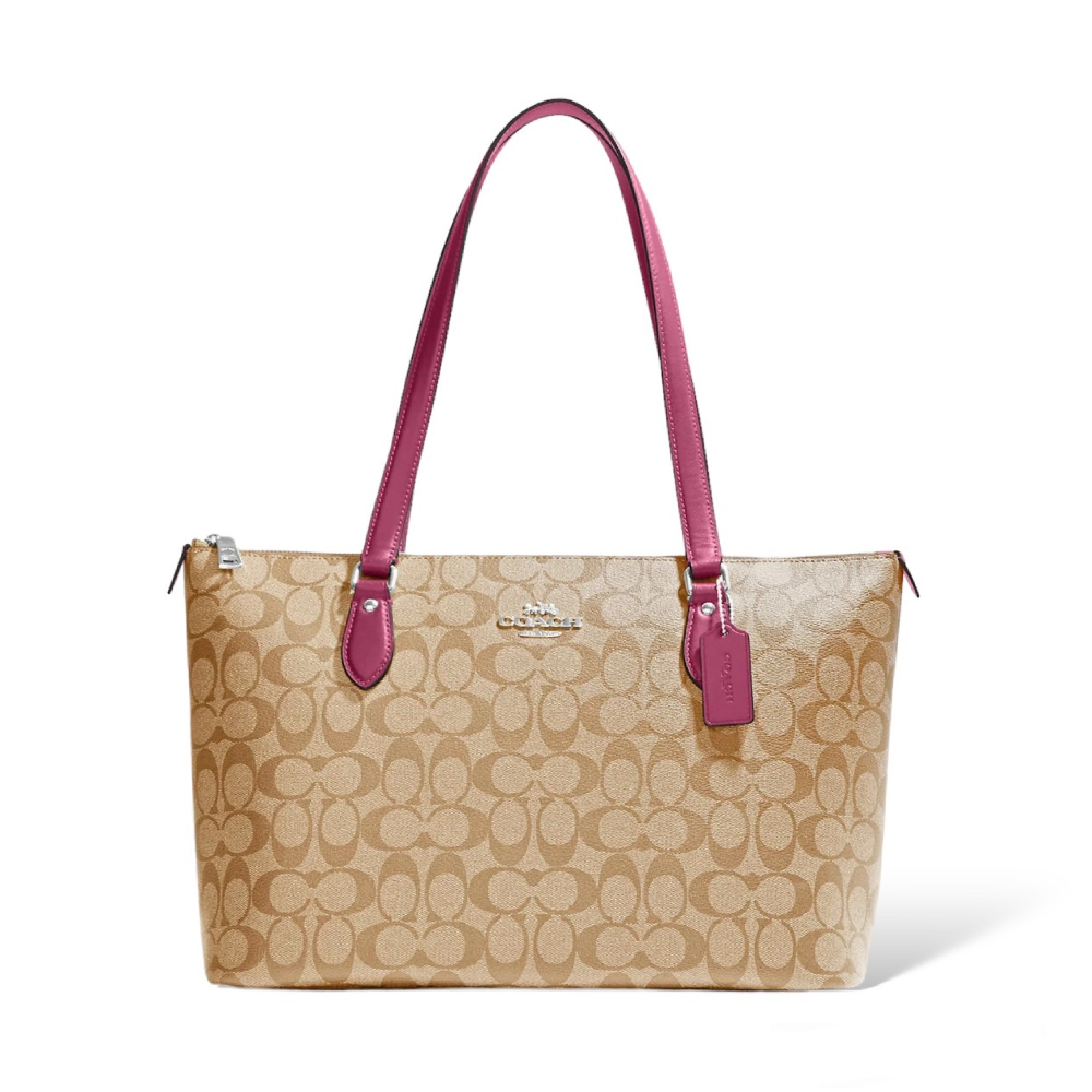 กระเป๋าสะพายไหล่ COACH CH504 GALLERY TOTE IN SIGNATURE CANVAS (SVVSR) [CH504SVVSR]