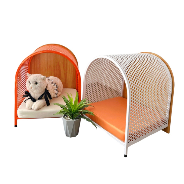 TBL MW-065-W บ้านสัตว์เลี้ยง โค้งมีเบาะ (สีขาว)