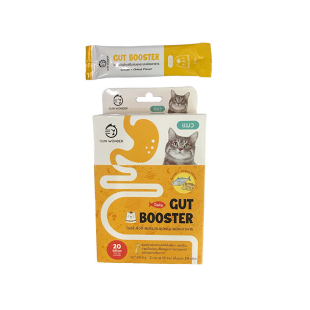 APG Sun Wonder Cat Cut Booster ผงอาหารเสริมปรับสมดุลลำไส้ 24g.