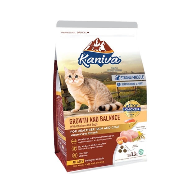 Kaniva แมว 4 เดือนขึ้นไป สูตร Growth & Balance 1.3 Kg