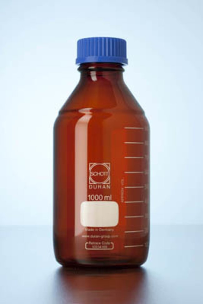 ขวดเก็บสารสีชา ขวดดูแรน 1000 ml Amber Media Bottle "Duran" เยอรมัน