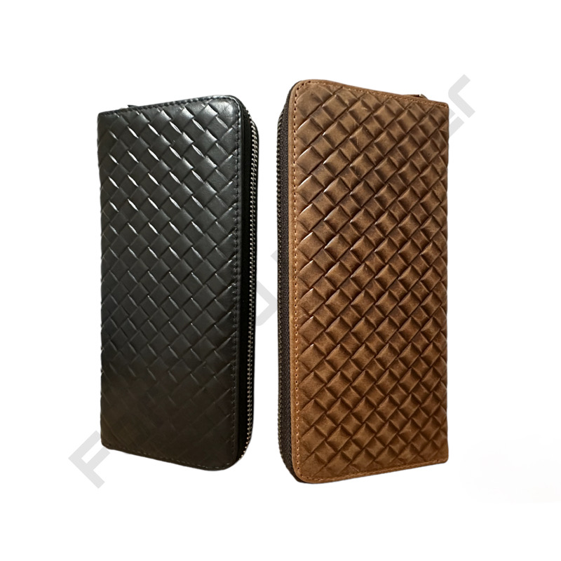 For You Leather WL11 กระเป๋าสตางค์ ผู้ชาย ใบยาว หนังแท้ แบบซิบ WL11