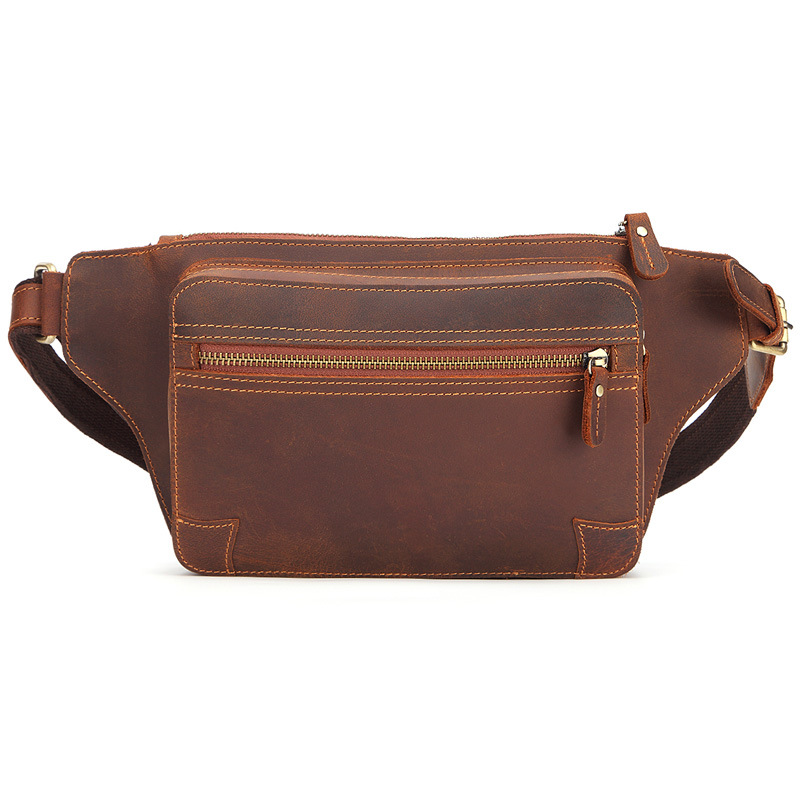 For You Leather LB45 กระเป๋าคาดอก คาดเอว ผู้ชาย หนังแท้ นูบัค ใบใหญ่ LB45
