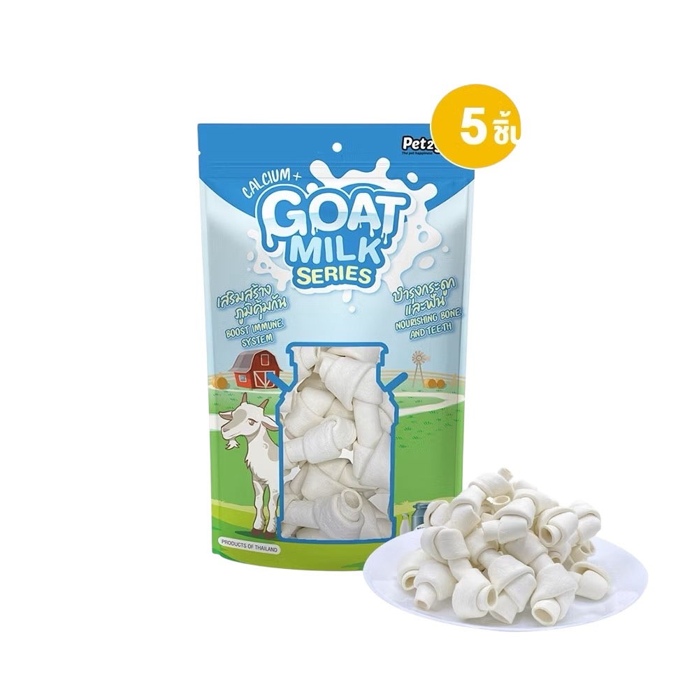 P2G GI004 Goat Milk มิลค์กี้โบนนมแพะ 2.5 นิ้ว 5 ชิ้น