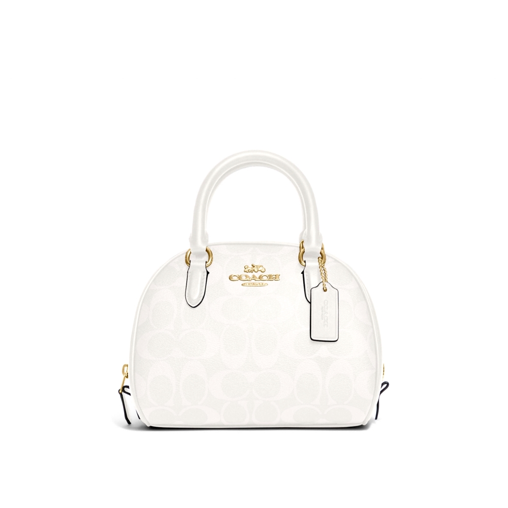 กระเป๋าสะพายข้าง COACH CA591 SYDNEY SATCHEL IN SIGNATURE CANVAS (IMRFF) [CA591IMRFF-MA]
