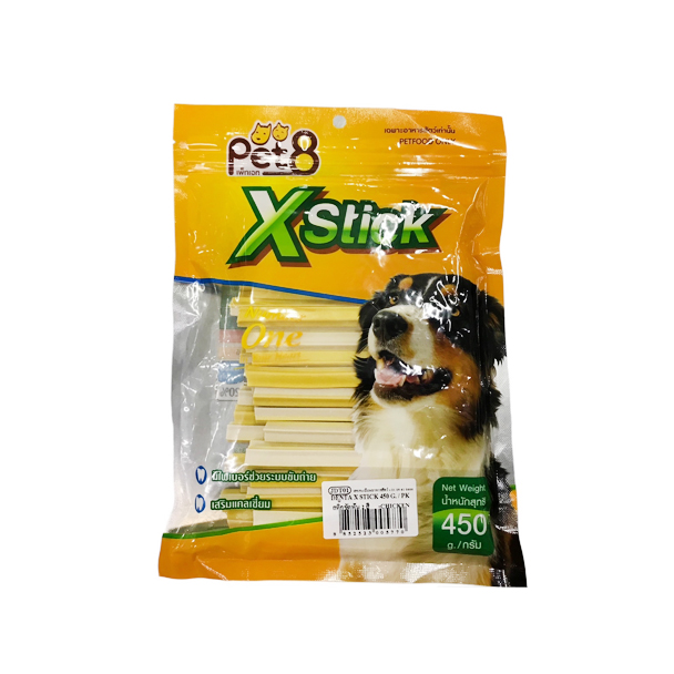 MP Pet8 JDT01 สติ๊กขัดฟัน 2 สี รสไก่ 450 g