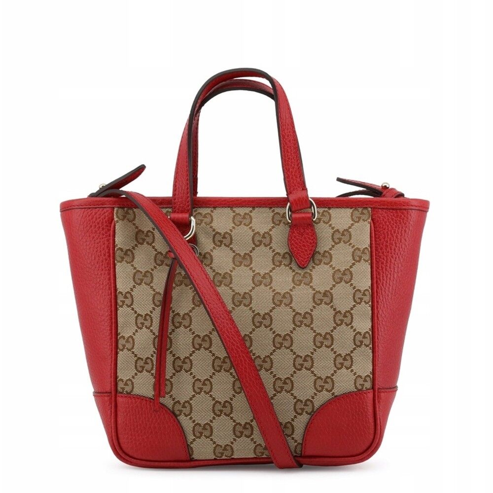 GUCCI BREE ORIGINAL GG MINI TOTE (BEIGE/RED) [449241KY9LG8606] [449241KY9LG8606-MB]