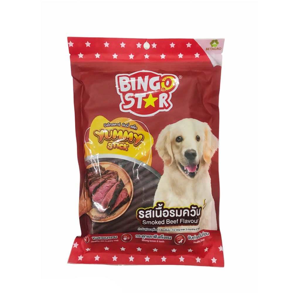 Bingo Star Yummy Stick รสเนื้อรมควัน 500 กรัม
