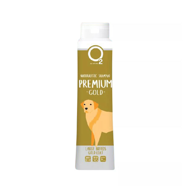 O2 Premium Dog Gold Shampoo 200 Ml.