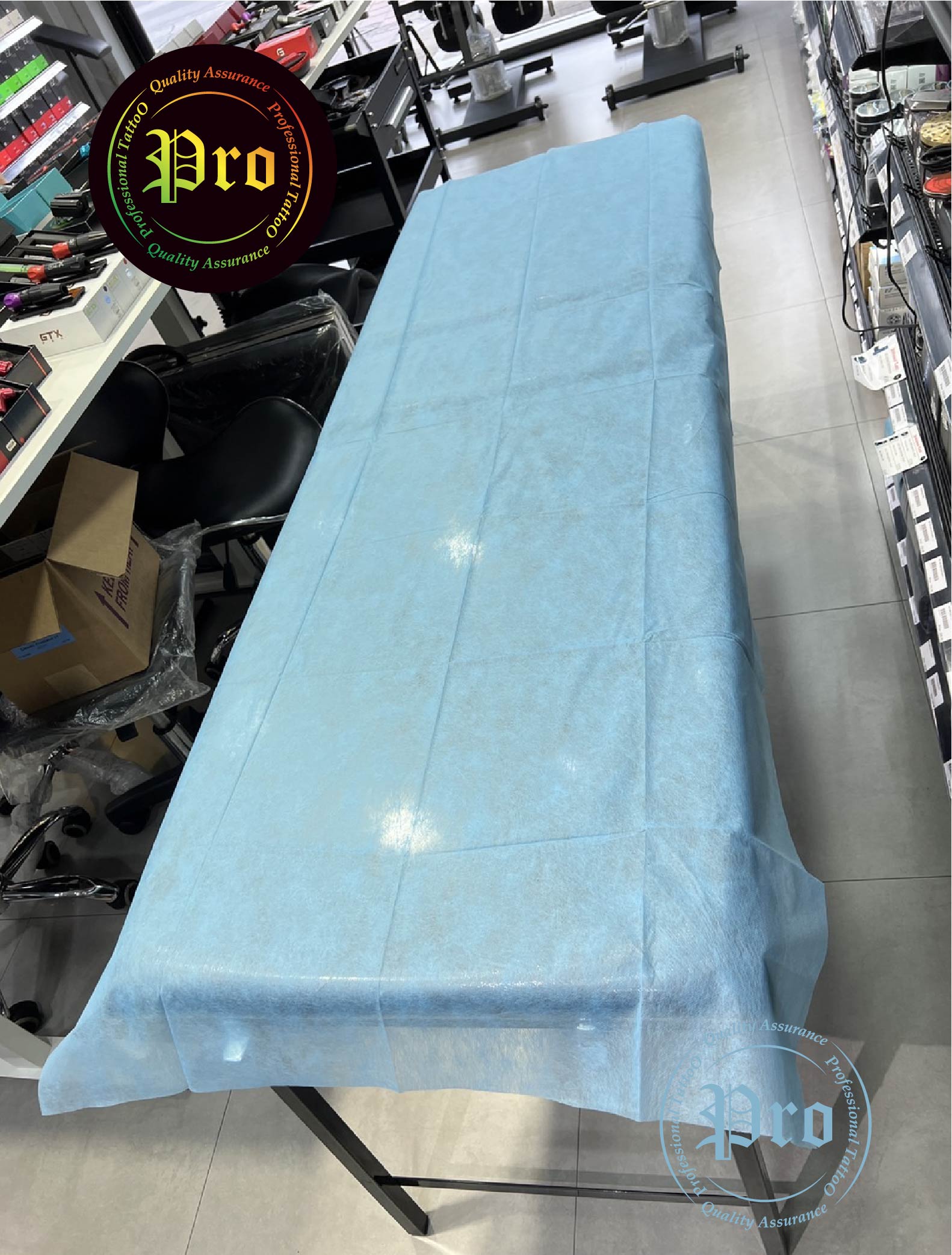 EZ พลาสติกคลุมเตียง EZ Plastic Tattoo Bedspread สีฟ้า แบบใช้แล้วทิ้ง