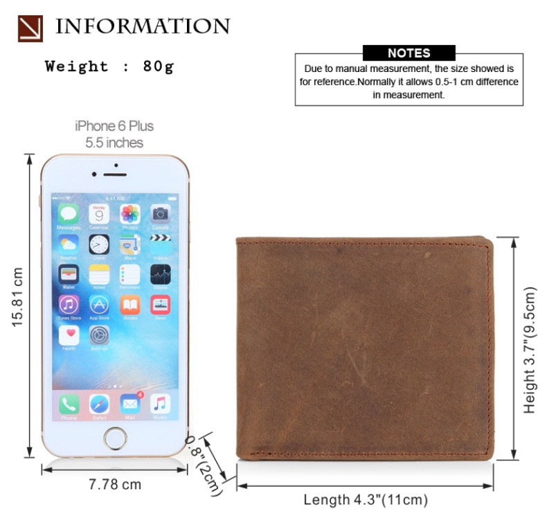 For You Leather WL06 กระเป๋าสตางค์ผู้ชาย กระเป๋าสตางค์หนังแท้ นูบัค เกรดพรีเมียม WL06