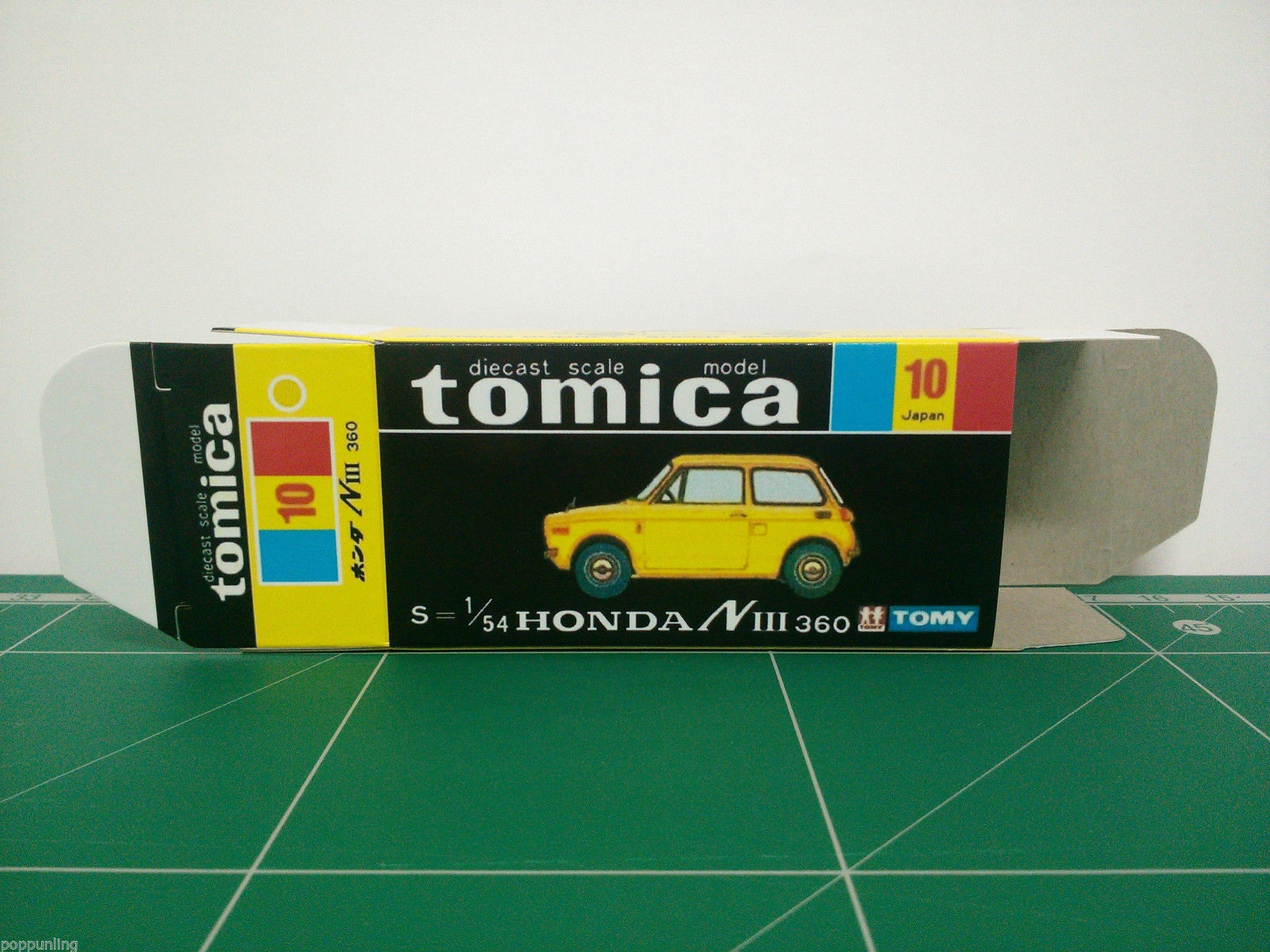 กล่องพิมพ์ Reproduction Box สำหรับ Tomica Black Box No.10 Honda NIII 360 (กล่องเปล่า, ไม่มีรถ)