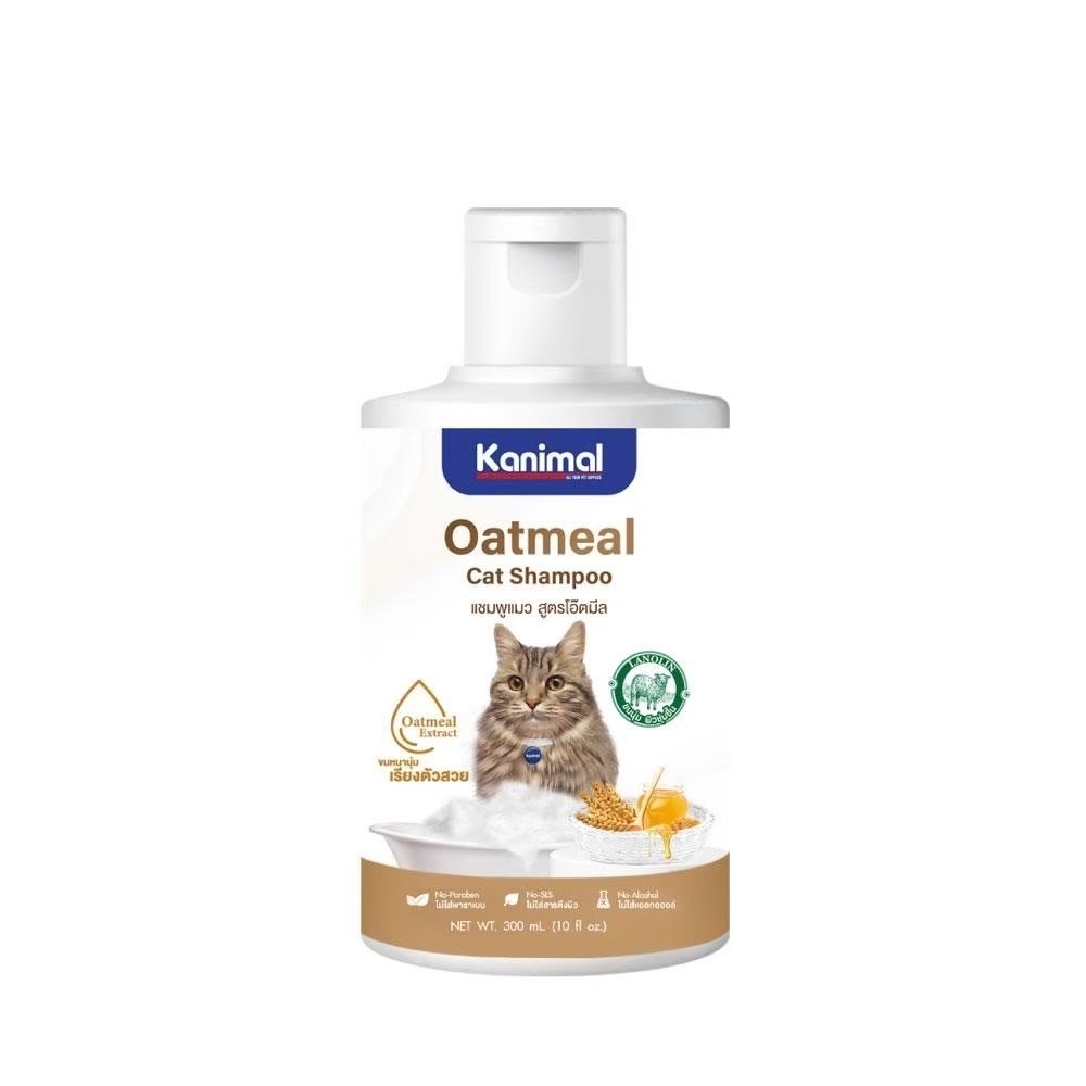 Kanimal 702-00616 แขมพูแมว สูตรโอ๊ตมีล 300 มล.