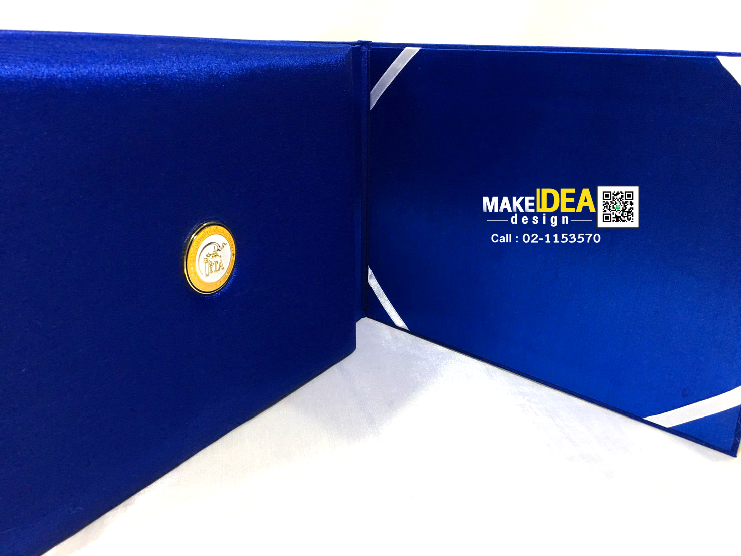 ปกผ้าไหมใส่ใบประกาศ ขนาด A 5