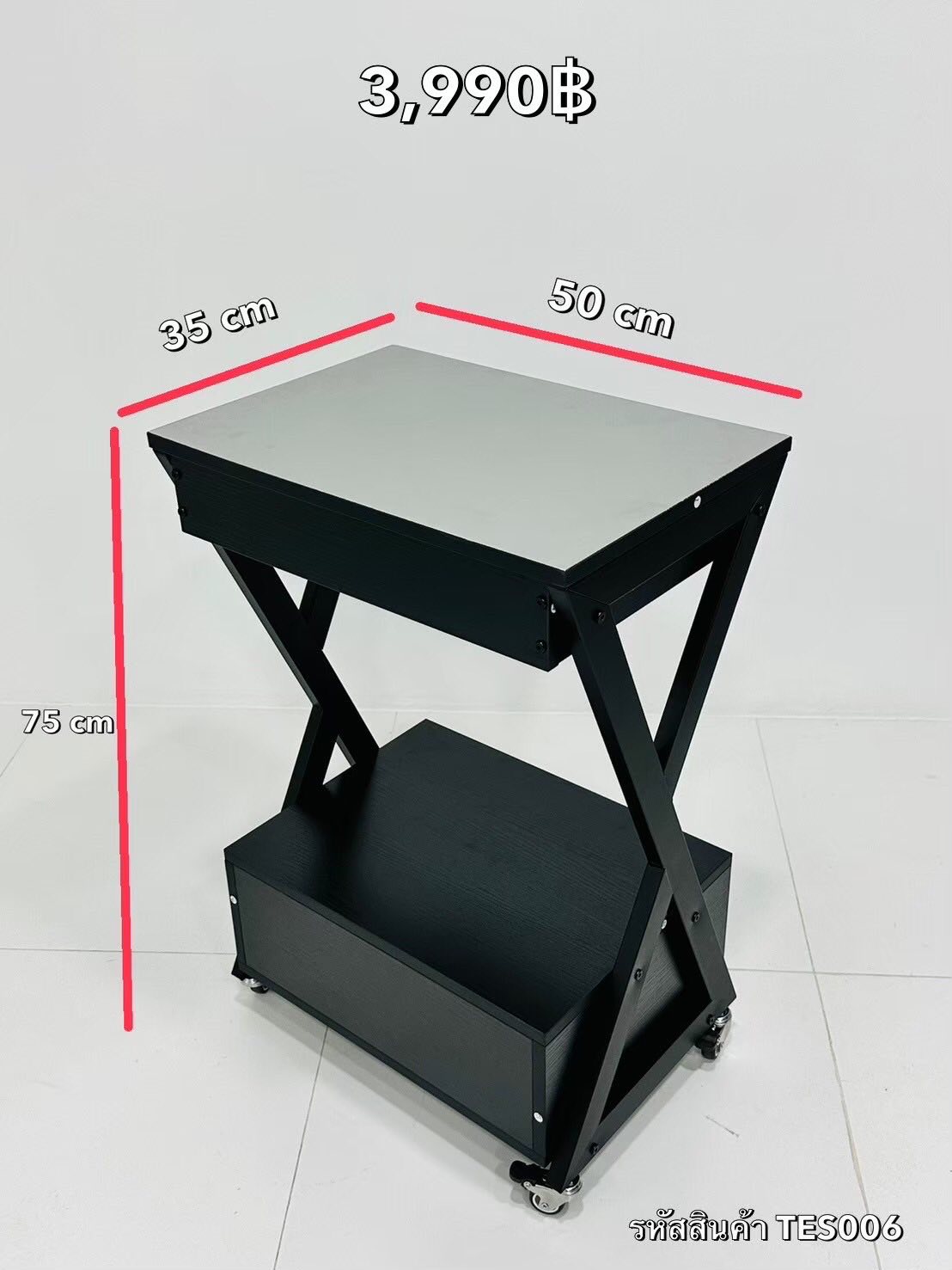 SKULLDNA TES006 โต๊ะทำงาน พร้อมลิ้นชัก SKULLDNA Stainless Steel Tabletop