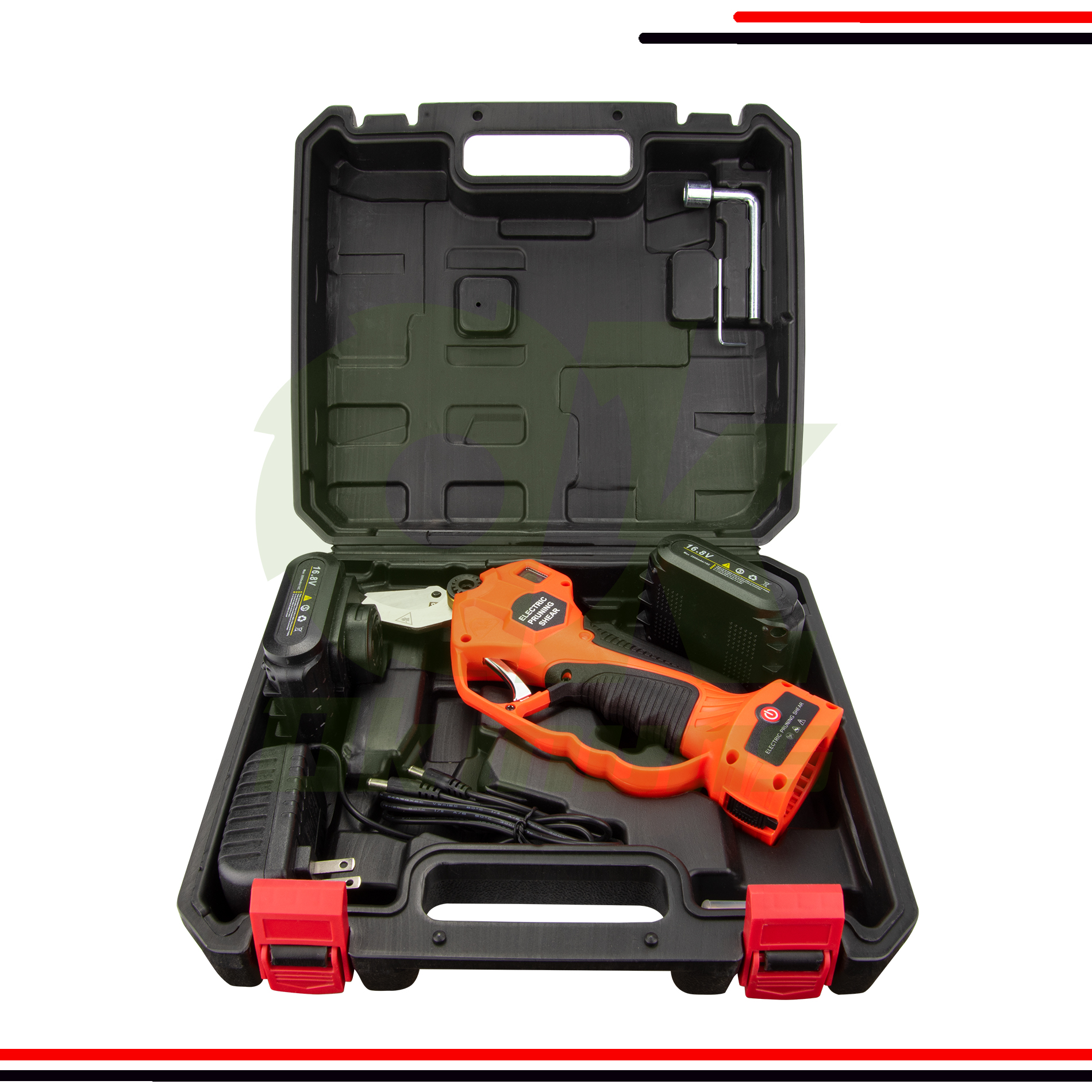 เครื่องตัดกิ่งไฟฟ้า ไร้สาย 830A +แบตเตอรี่ 2000 mAh (2 อัน) +ด้าม 3 ท่อน