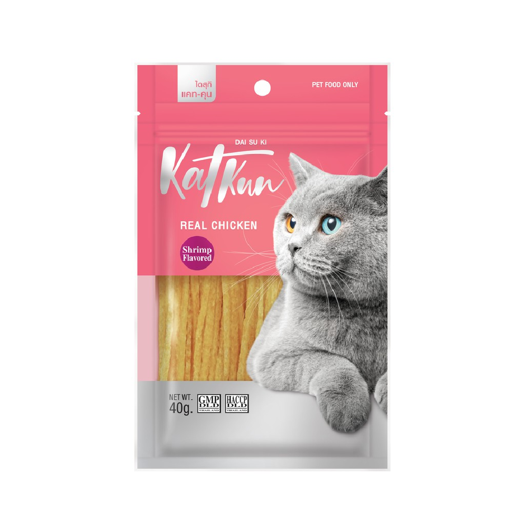 AG Daisuki Kat Kun ไก่เส้น รสกุ้ง 40 g.