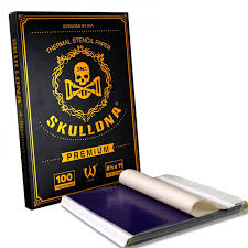 กระดาษลอกลาย SKULL THERMAL TRANSFER PAPER กระดาษลอกลายฟิล์ม SKULLDNA Premium Thermal Stencil Paper