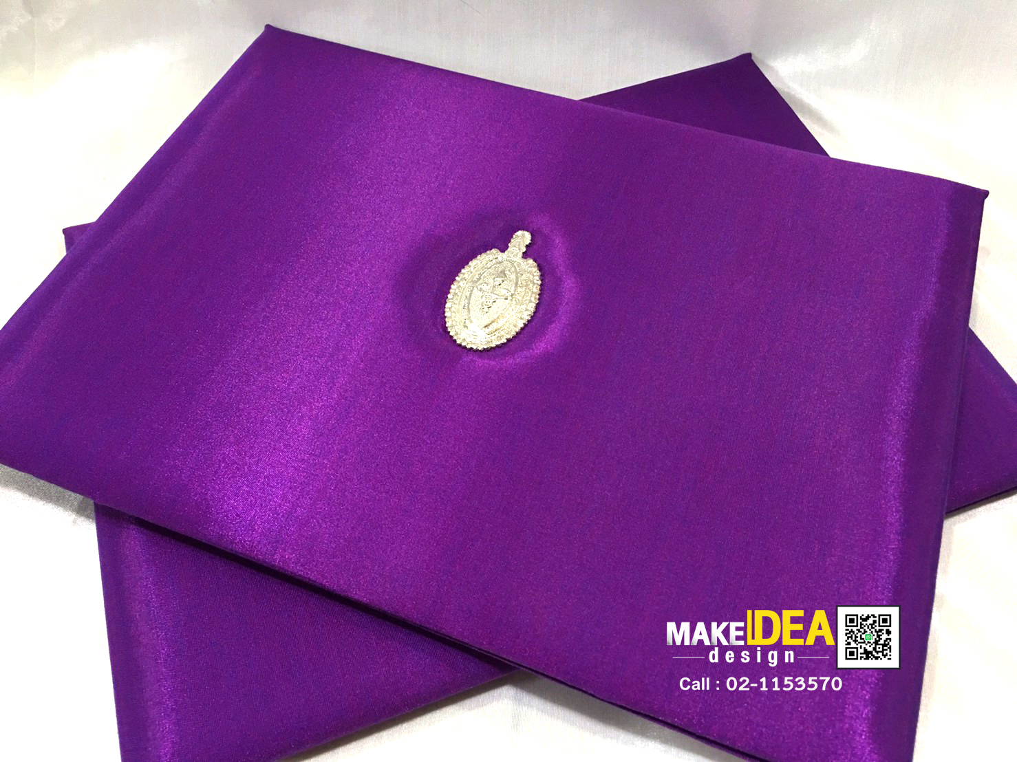 ผลงานปกผ้าไหมใส่ใบประกาศ ขนาด A4