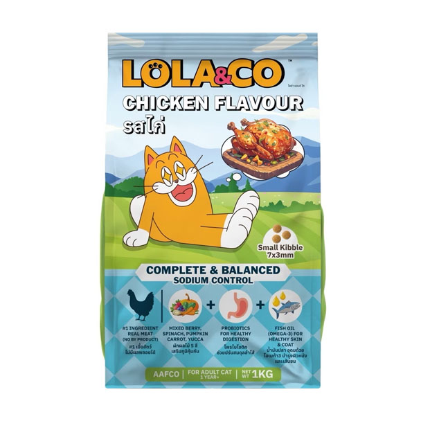 Lola & Co แมวโต-รสไก่ 1 Kg.