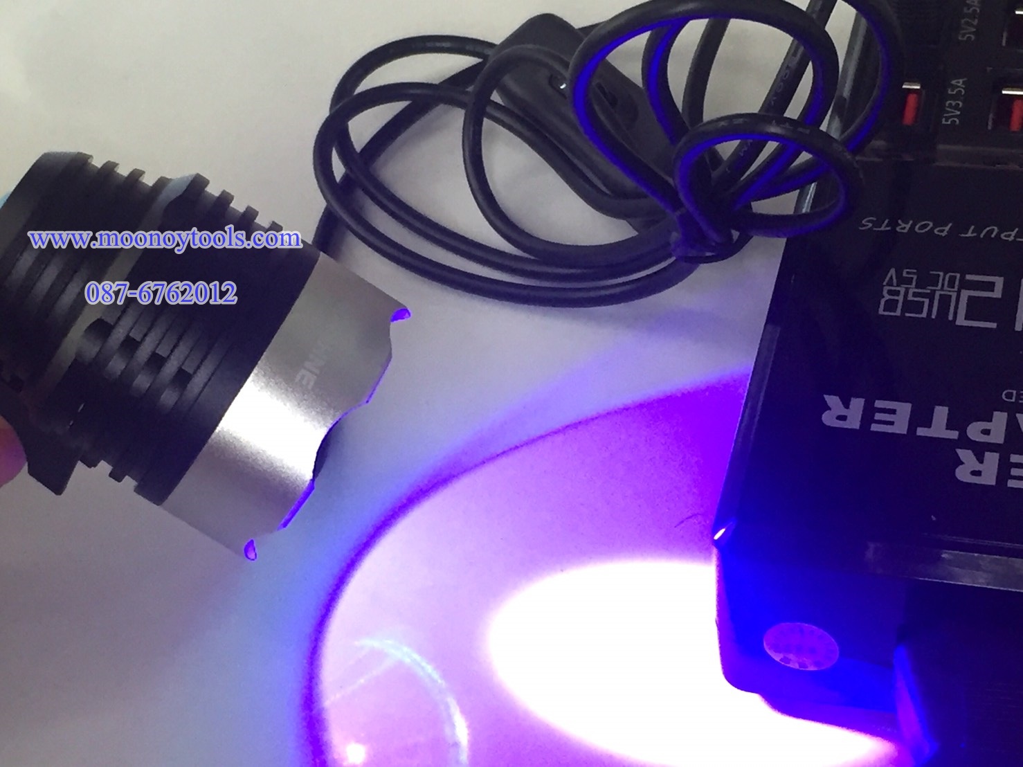 ไฟฉายUV สายเสียบเป็น Usb ใช้สำหรับส่องน้ำยากันช็อตน้ำยาซ่อมบอร์ด (เครื่องมือช่างซ่อมมือถทอ) 0876762012