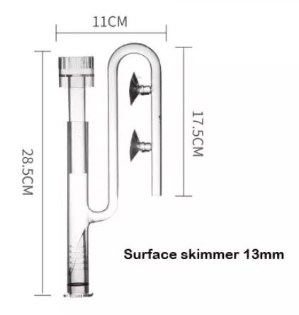 Inflow 13 mm แก้ว แบบมีกรองฝ้าในตัว Glass Inflow 13mm With Surface Skimmer