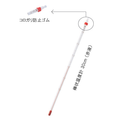 เทอร์โมมิเตอร์วัดอุณหภูมิ 0 - 200 C แอลกอฮอล์สีแดง 30cm SK SATO Japan