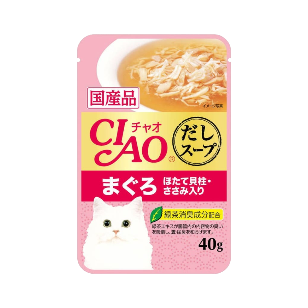 CIAO IC-211 ทูน่ามากุโระ + หอยเชลล์หน้าสันในไก่ 40 g