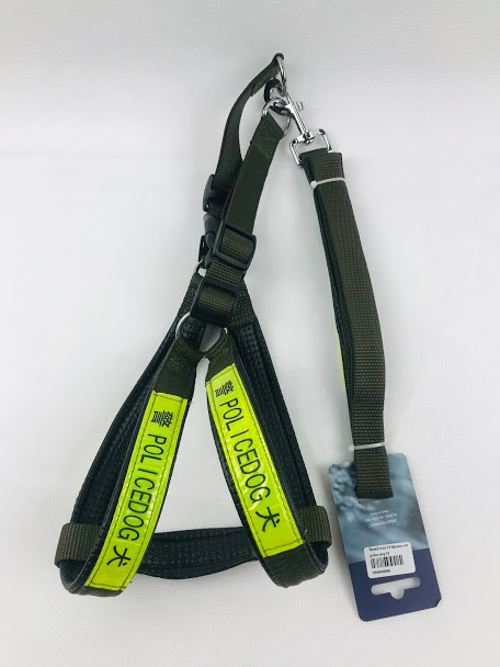 Harness Set Police Dog M สายจูงตำรวจกลาง