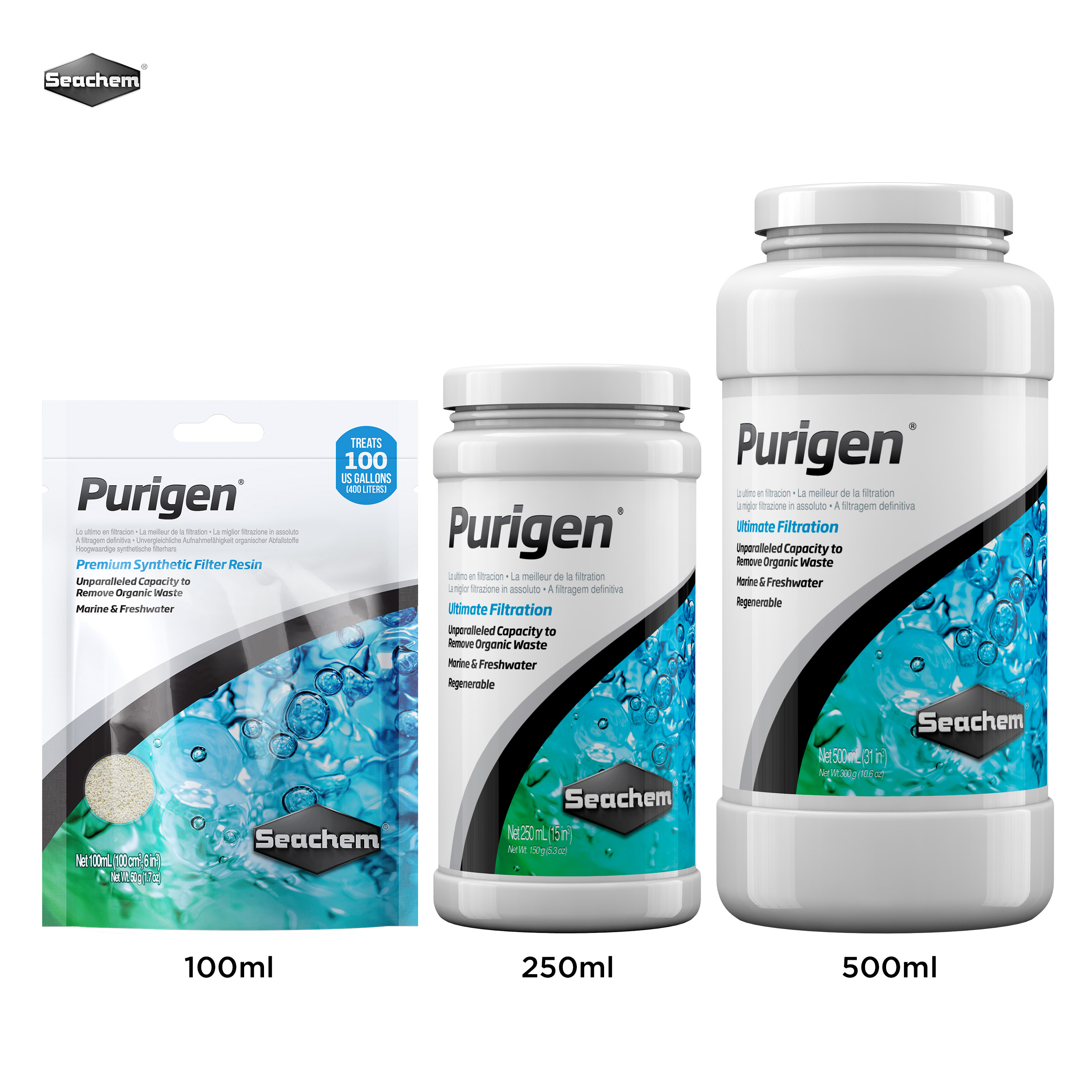 Seachem Purigen วัสดุกรองของเสีย ammonia/nitrite/nitrate และช่วยดูดสี