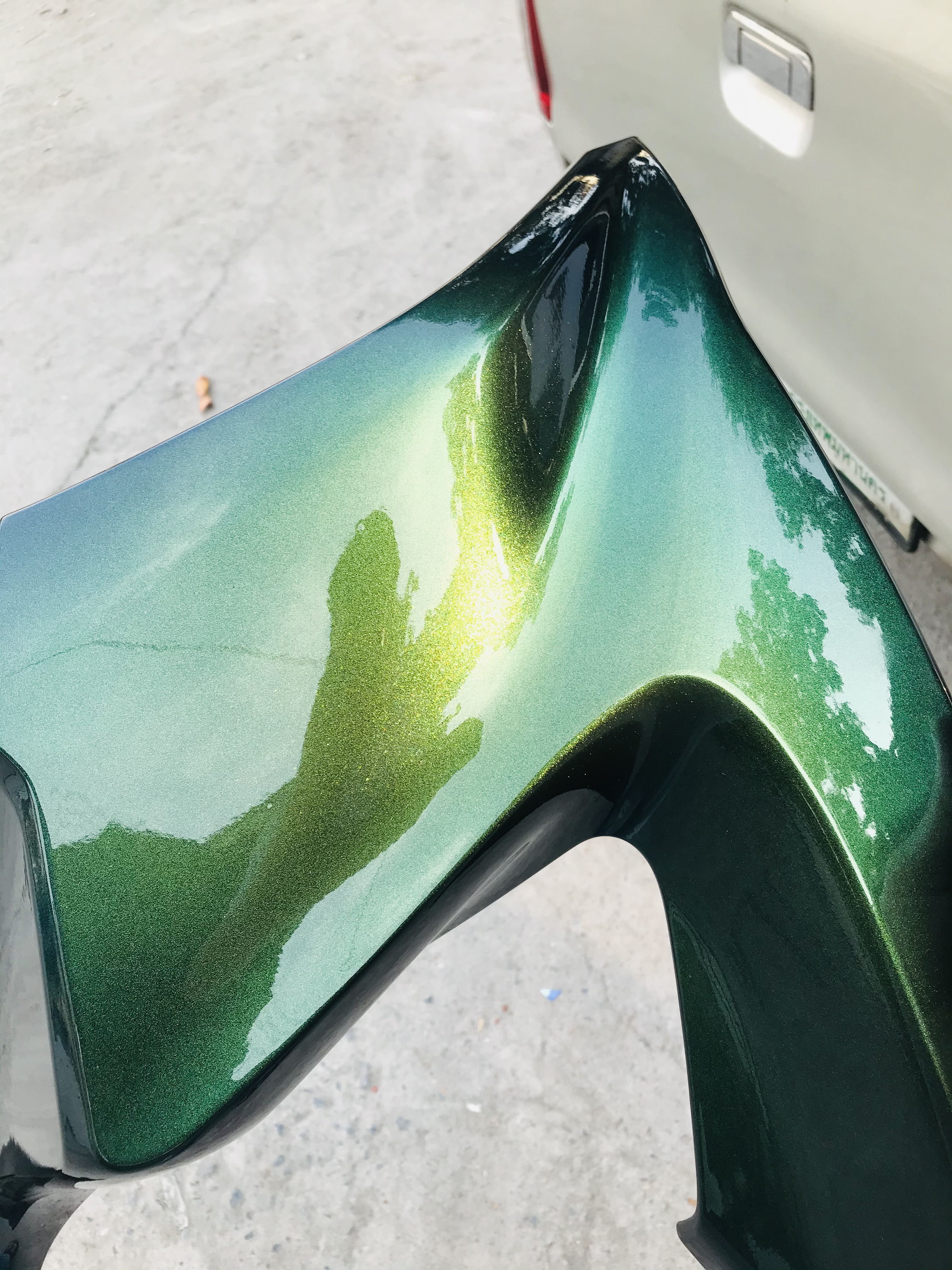 สีเอฟเฟค เขียวเหลือบทองข้างฟ้า