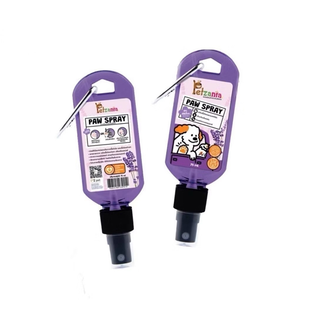 P2Pet Petzania สเปรย์ฉีดอุ้งเท้าป้องกันเชื้อโรค และเห็บ-หมัด 75 มล.