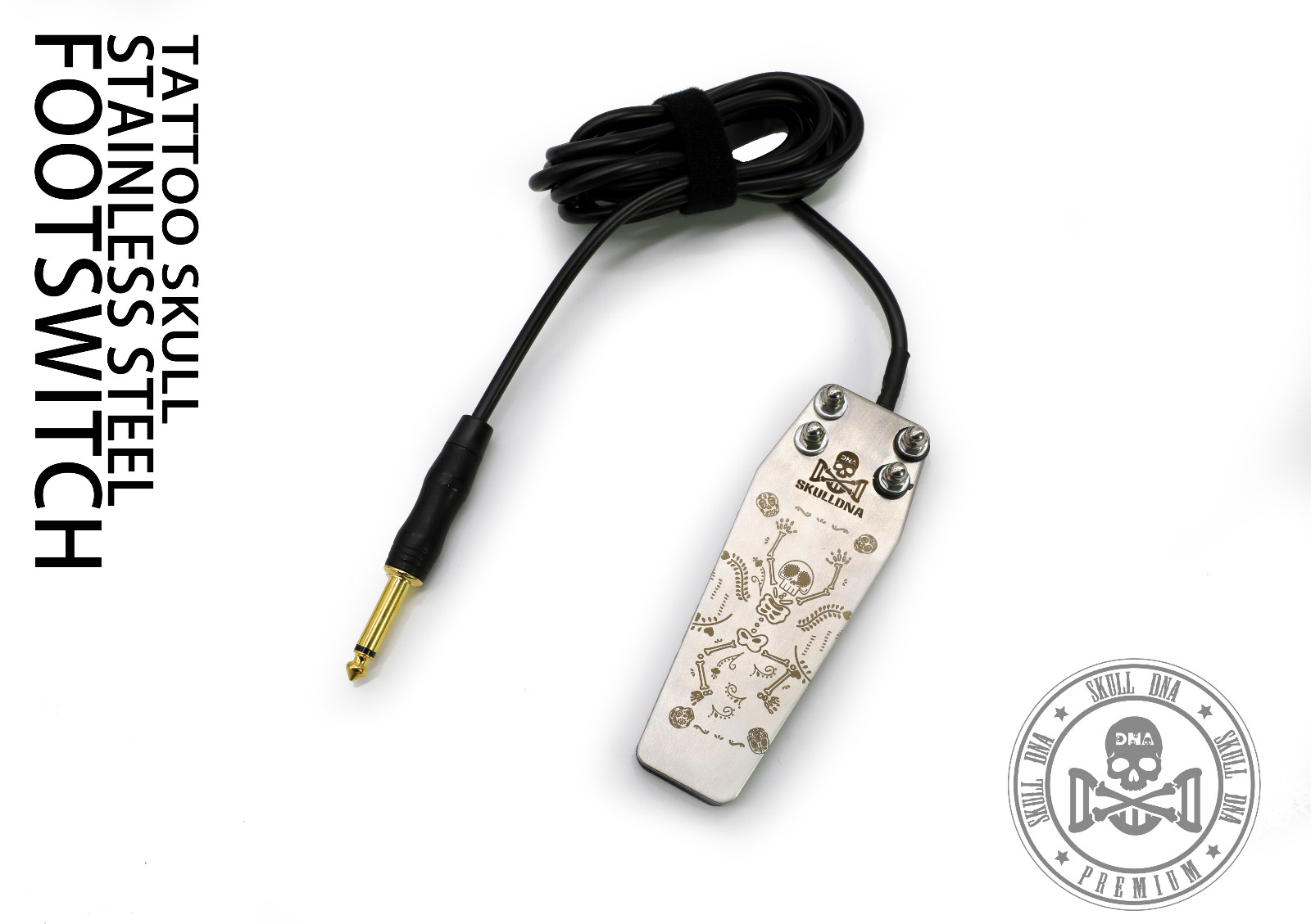 AVA ฟุตสวิตช์กระโหลก SKULLDNA Stainless Steel Footswitch Silver