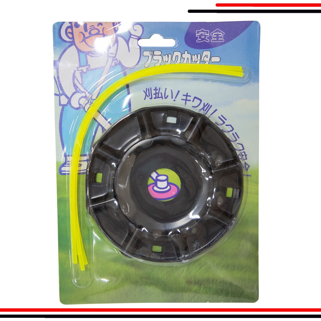 [5 แถม 1] จานเอ็นตัดหญ้า ญี่ปุ่น ชุดประหยัด สีดำ พร้อมเอ็น ใช้กับเครื่องตัดหญ้าได้ทุนรุ่น