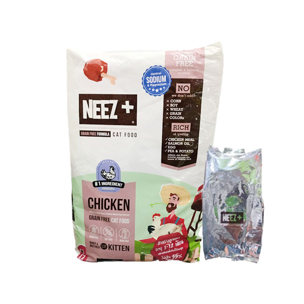 NEEZ+ Grain Free ลูกแมวทุกสายพันธุ์ 1 KG (ถุงฟอยด์)