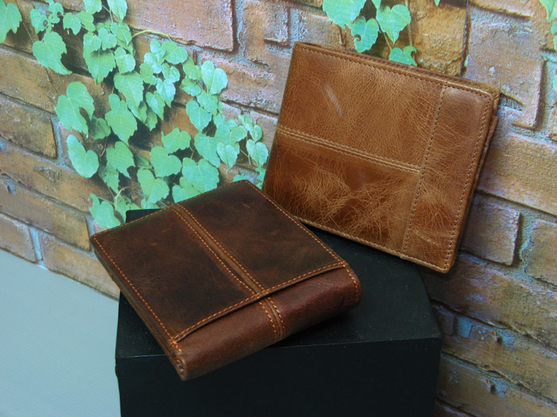 For You Leather WL01 กระเป๋าสตางค์ผู้ชาย กระเป๋าสตางค์หนังแท้ กระเป๋าสตางค์แบบพับ บางเบา ช่องเยอะ กะทัดรัด WL01