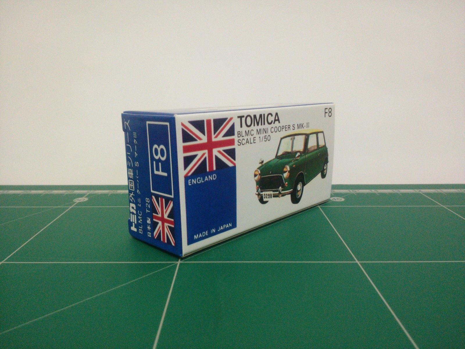 กล่องพิมพ์ Reproduction Box สำหรับ Tomica Blue Box No.F8 BLMC Mini Cooper S MK-III (กล่องเปล่า, ไม่มีรถ)