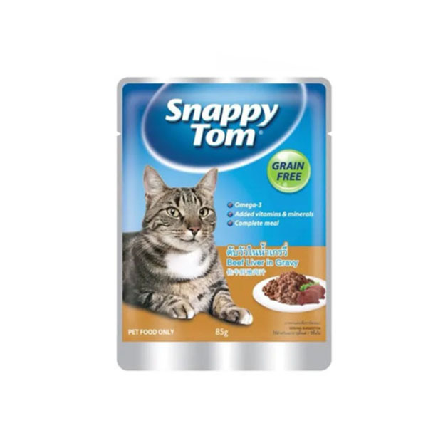 Snappy Tom ตับวัวในน้ำเกรวี่ 85 g.