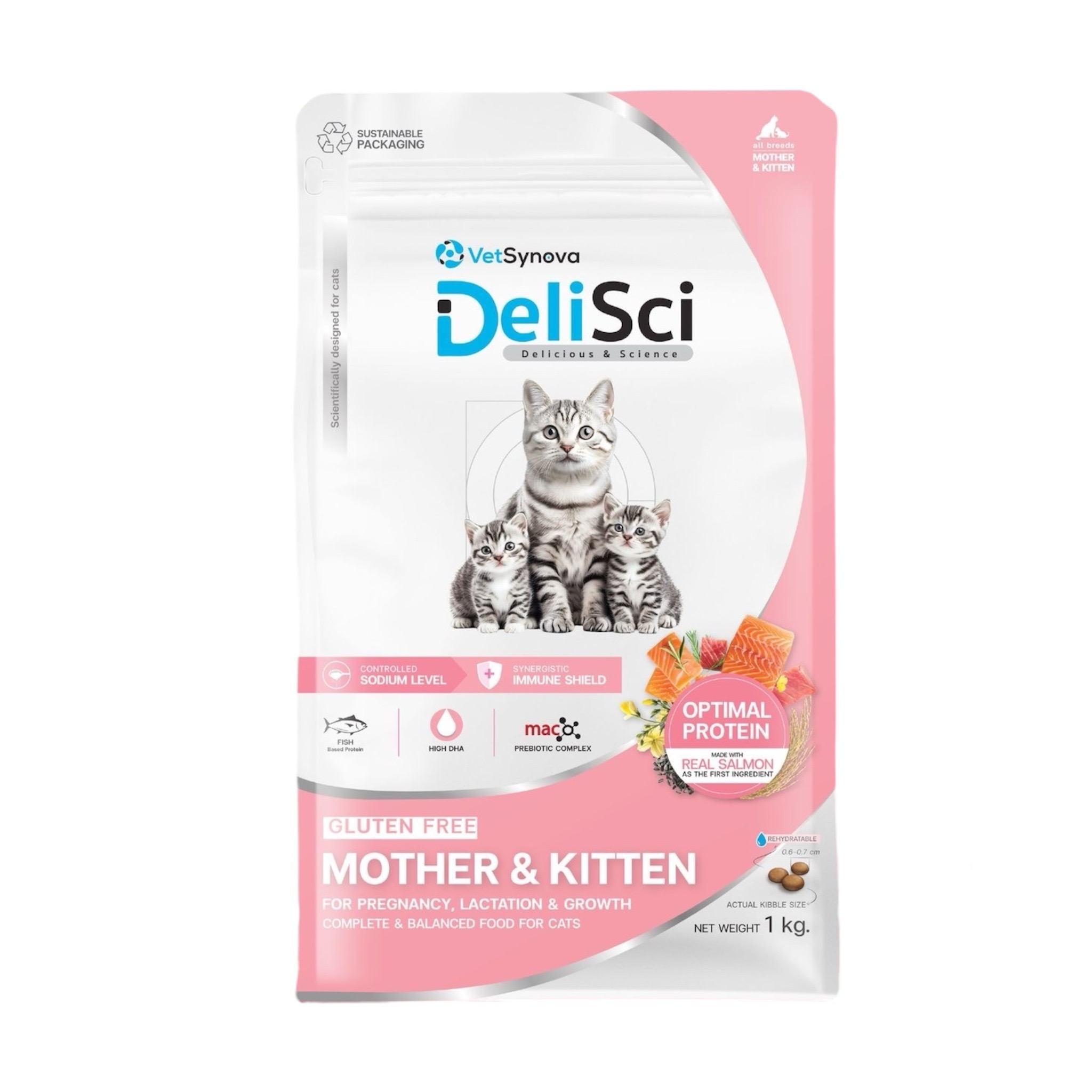 DeliSci - Mother&Kitten Cat Dry 1Kg (แม่แมวและลูกแมว)
