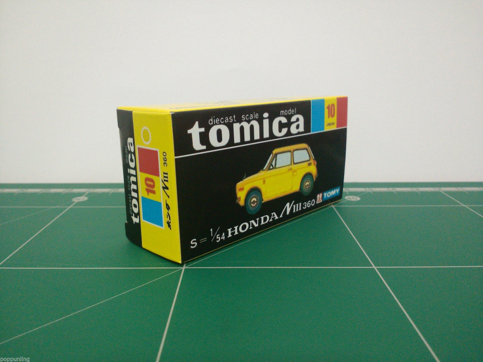 กล่องพิมพ์ Reproduction Box สำหรับ Tomica Black Box No.10 Honda NIII 360 (กล่องเปล่า, ไม่มีรถ)
