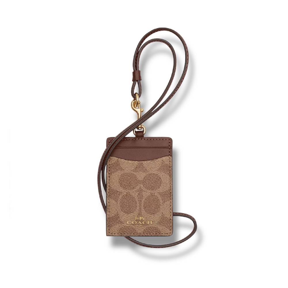 สายคล้องบัตร COACH CZ285 ID LANYARD IN SIGNAURE CANVAS (IMXHE) [CZ285IMXHE]